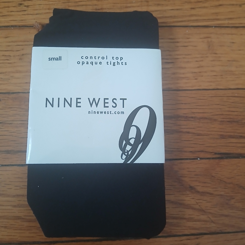 Nine West - Women's Black Control Top Opaque Tights. Size Small. New! 1 Pair